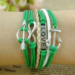 Fashion Charm Bracelet Anchor Ring, Love Arrow..