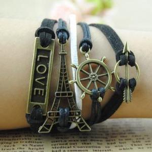 Love Motto,eiffel Tower Bracelet,infinity..