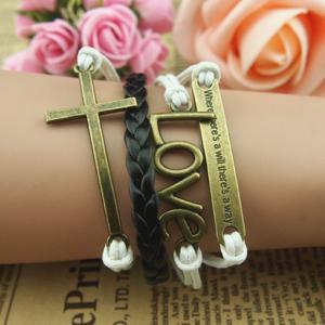 Handmade Wax Cords Bracelet,love Bracelet, Motto..