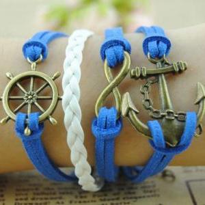Jewelry Infinity Bracelet,rudder Bracelet,anchor..