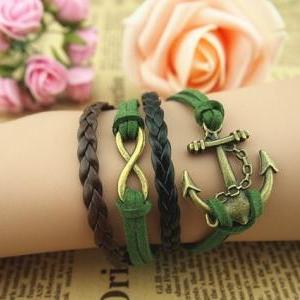 Infinity Bracelet,anchor Bracelet, Charm..