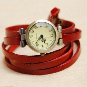 4 Colors Leather Wrist Watch,muti-circle Watch..
