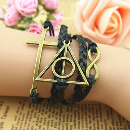 Infinity, Harry Potter,cross Charm Bracelet--lucky Bracelet,unique Gift,wish Bracelet Friendship Gift-blessed Gift-personalized Bracelet